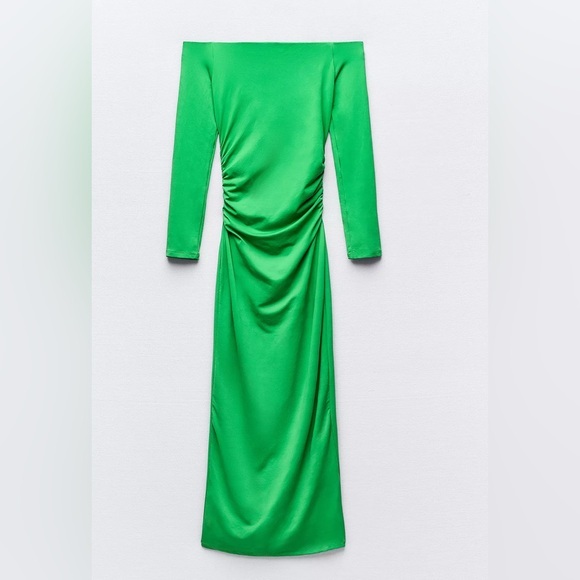 Zara Polyamide Off-The-Shoulder Dress Size S - Picture 1 of 2